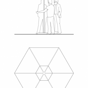 3.0m Hexagonal Powerbrella Umbrella